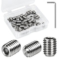 30Pcs #10-32 x 1/4" Set Screws, Hex Socket Grub Screws with Cup Point