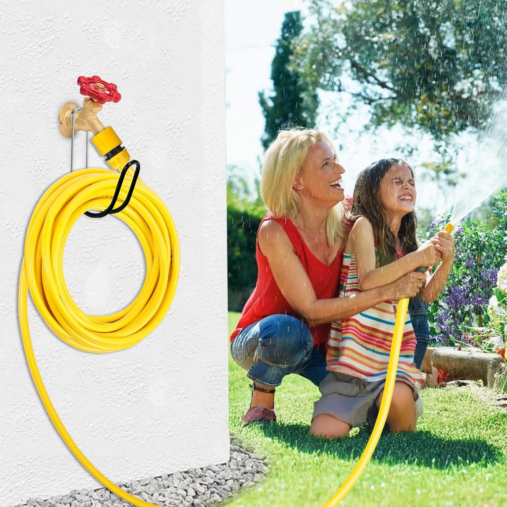 Garden Hose Holder Water Hose Hanger Wall Mounted,304Stainless Steel Solid Hose Hook Holds Up to 50Ft Garden Hose