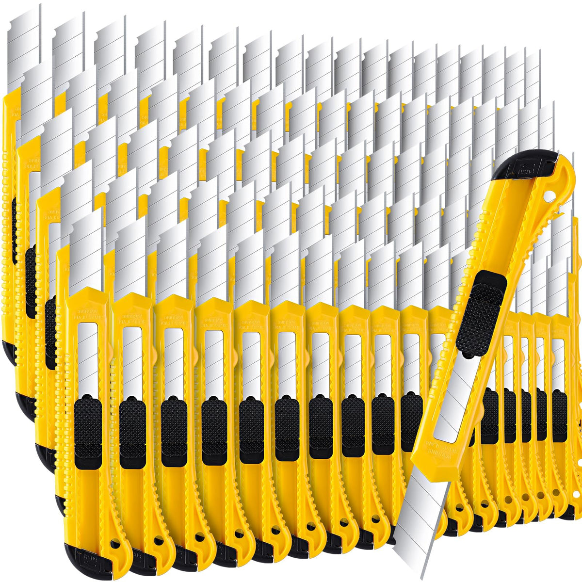 200 Pcs Box Cutter Retractable 18mm Blade for Office Craft Home