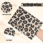 12 Pack Korean Exfoliating Mitts, Body Scrub, 8 x 5.5 in, Leopard