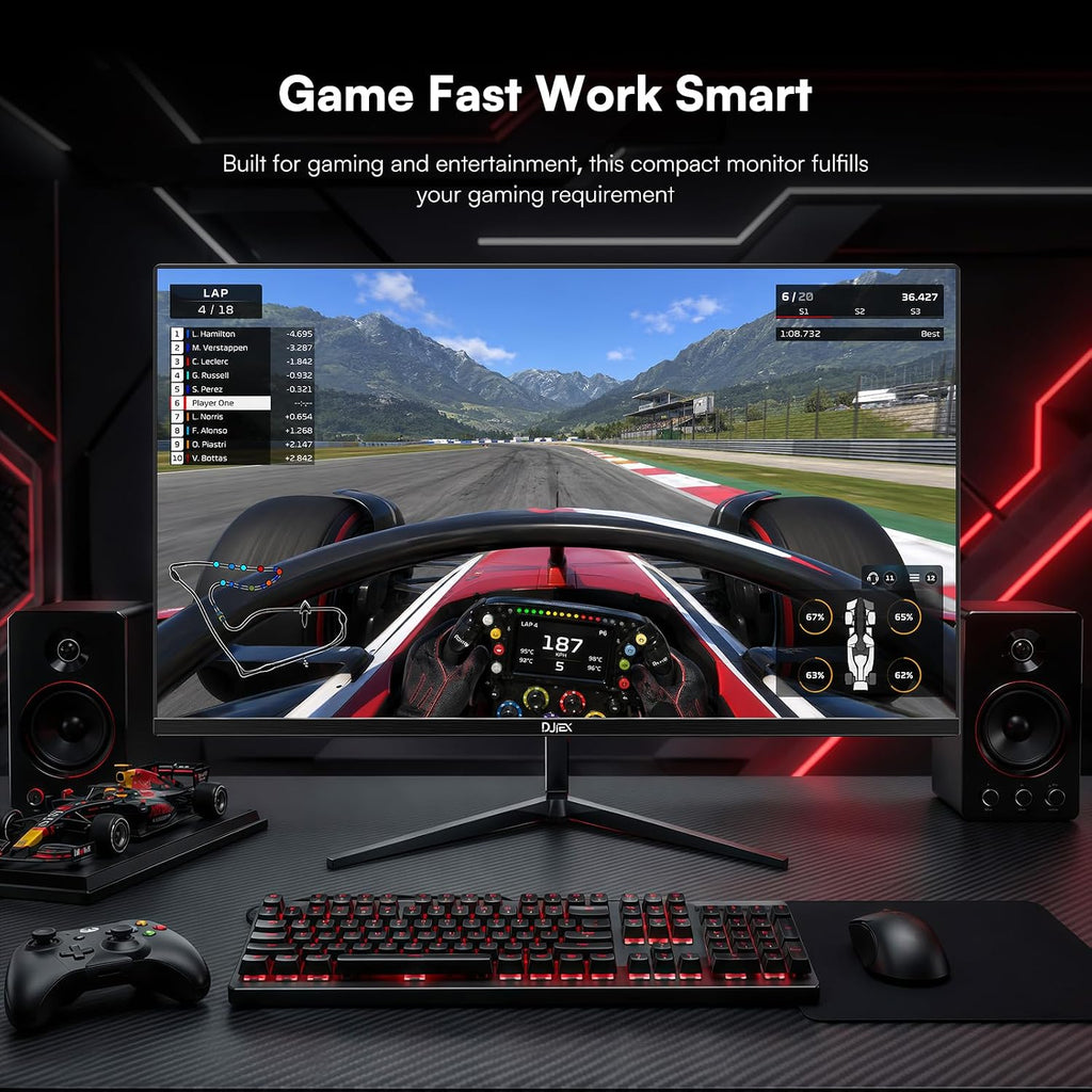 24 Inch Gaming Computer Monitor, FHD 1920x1080p, 180Hz, 4000:1 High Contrast VA Computer Screen for Work & Play