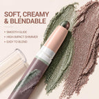 Eyeshadow Stick.Two Tone Glitter Eyeshadow Stick.Earthy Sage