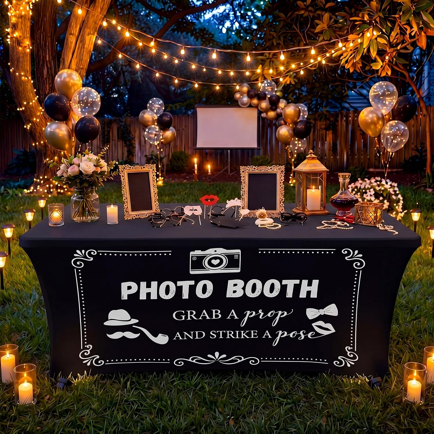 1 Pcs Photo Booth Table Cloth 6 ft Wedding Photo Booth Props