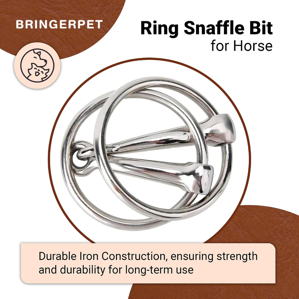 Loose Ring Snaffle Bit for Horses, Iron Training Bit, Direct Pressure for Young, Green or Sensitive Horses, Western