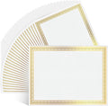 100 Sheet Foil Border Certificate Paper 8.5 x 11 Inch for Printing Blank Customizable Award Certificates Paper for