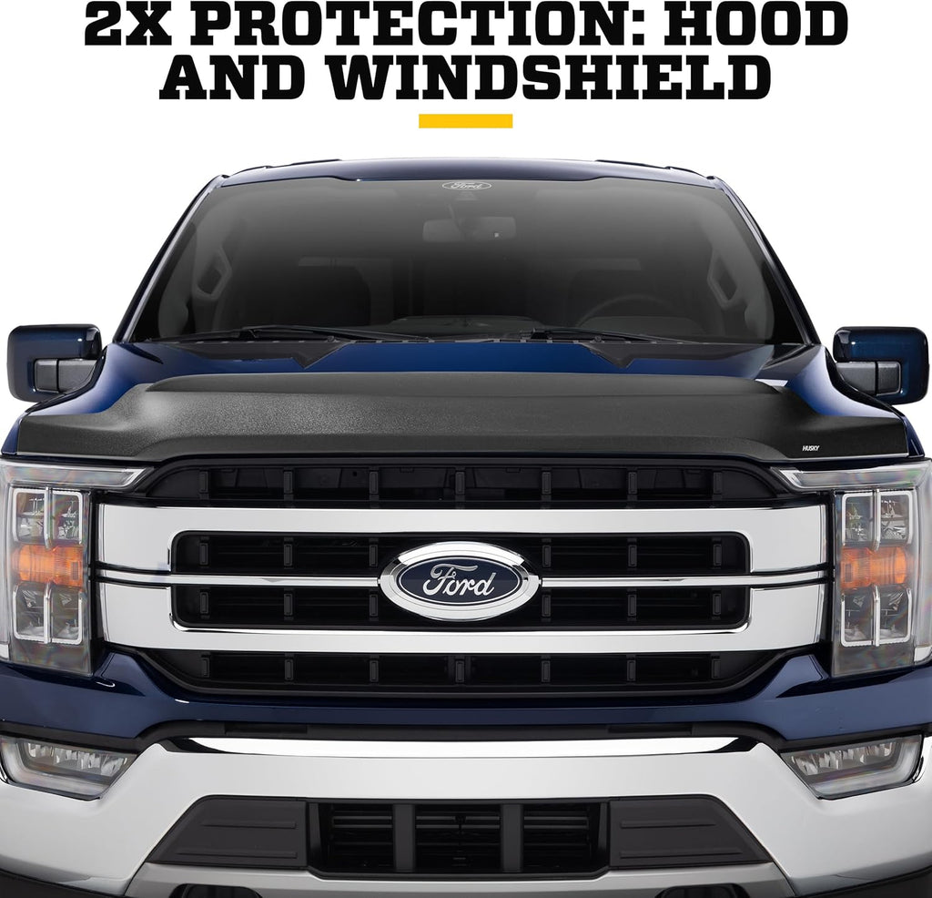 Husky Liners Aeroskin II Hood Protector Low Profile Deflector/Bug Shield | Fits 2020-2026 Jeep Gladiator, 2018-2026 Wrangler JL 2-Door, Fits UL & 4XE Models | Hood, 1-pc Textured Black - 2830148