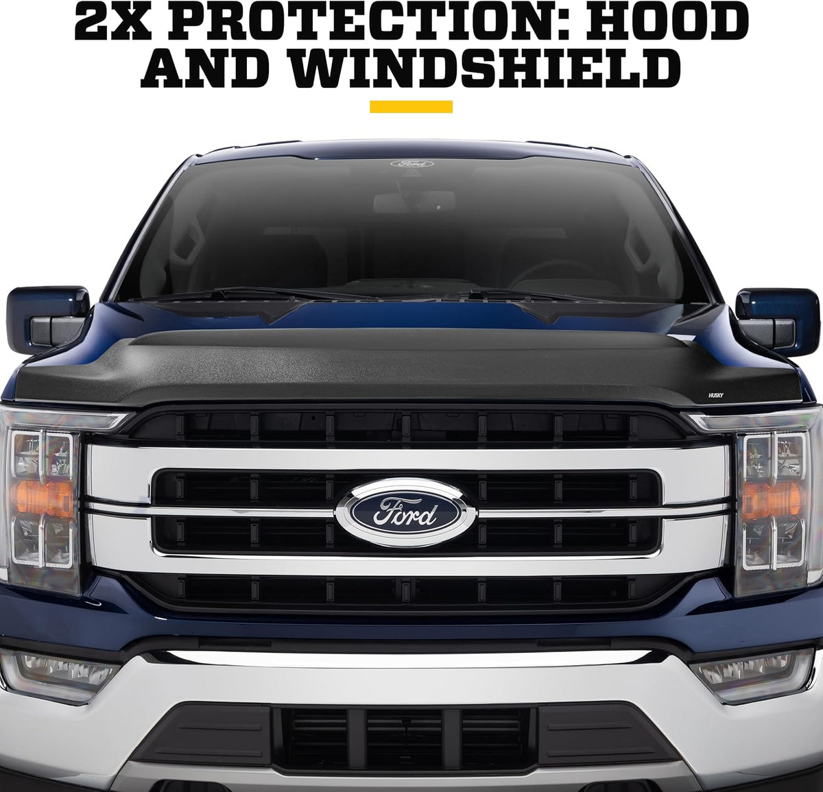 Husky Liners Aeroskin II Hood Protector Low Profile Deflector/Bug Shield | Fits 2020-2026 Jeep Gladiator, 2018-2026 Wrangler JL 2-Door, Fits UL & 4XE Models | Hood, 1-pc Textured Black - 2830148
