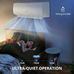 9000 BTU Mini Split AC/Heating System, 20 SEER2 230V WIFI Enabled Energy Efficient Mini Split Air