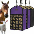 Ultra Slow Feed Horse Hay Bag Net Front, 3Pack (1 Black +2 Purple)