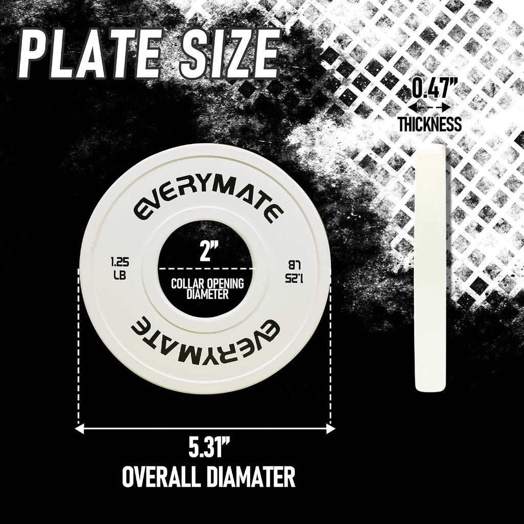 Change Weight Plates 1.25LB 2.5LB 5LB Set Fractional Plate Olympic Bumper Plates for Cross Training Bumper Weight