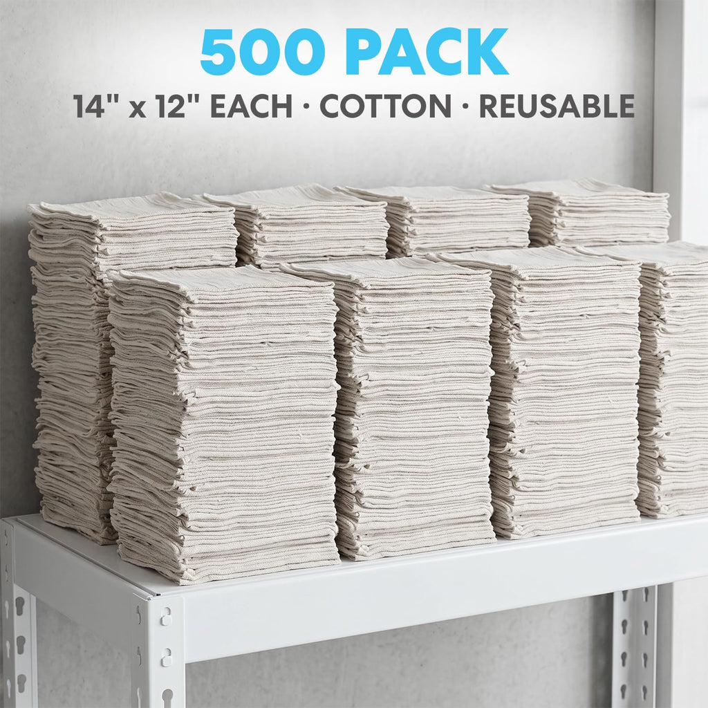 79170 Shop Towels, White, 500 Pack