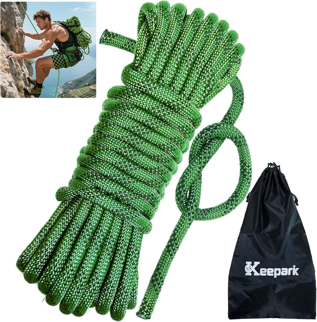 Rock Climbing Rope Static Ropes- 10.5mm 12.7mm Dia, 32FT 150FT 200FT 3825lbs-9000lbs Arborist Tree Rope Heavy Duty