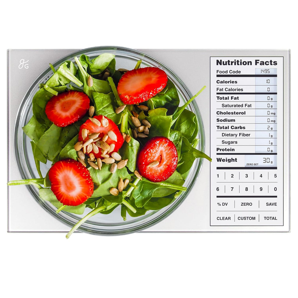Food Scale with Nutrition Calculator, 2,000 Codes (Silver)