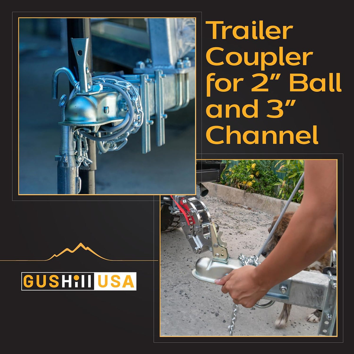 USA GH25138 Trailer Coupler - 2" Ball, 3" Channel
