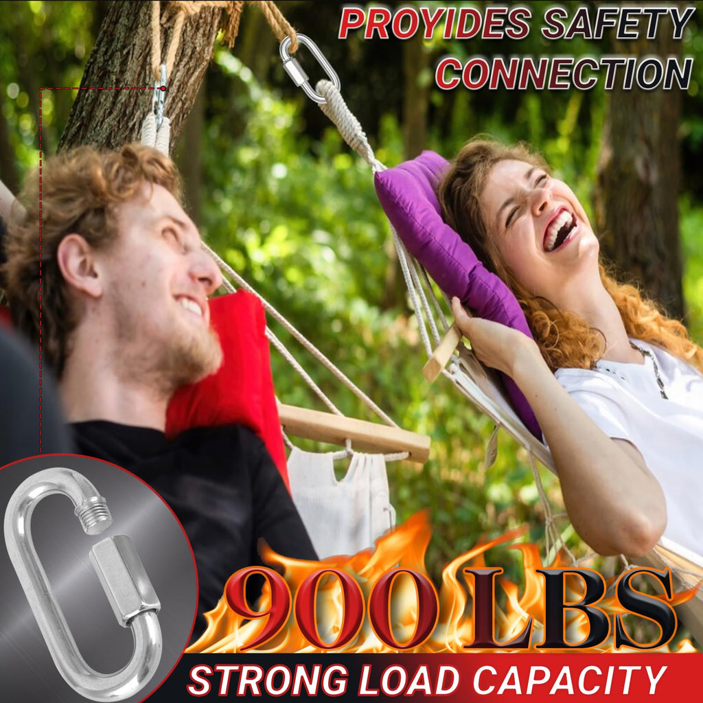 2.3IN Quick Link,Heavy Duty Locking Carabiner (12PCS,Silver)