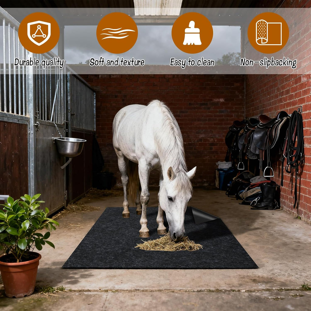4x6 Ft Horse Stall Mat, Stable Mat for Horses Back Non-Slip Design Mat Backing Moisture Absorbent Easy to Clean for