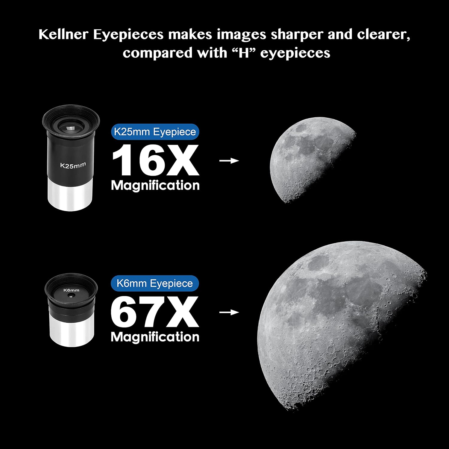40070 Astronomy Telescopes for Beginners and Adults with K6 and K25 Eyepieces 70mm Travel Telescope Adjustable Tripod