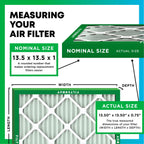 13.5x13.5x1 Air Filter MERV 8 Dust & Allergy Defense (4-Pack)