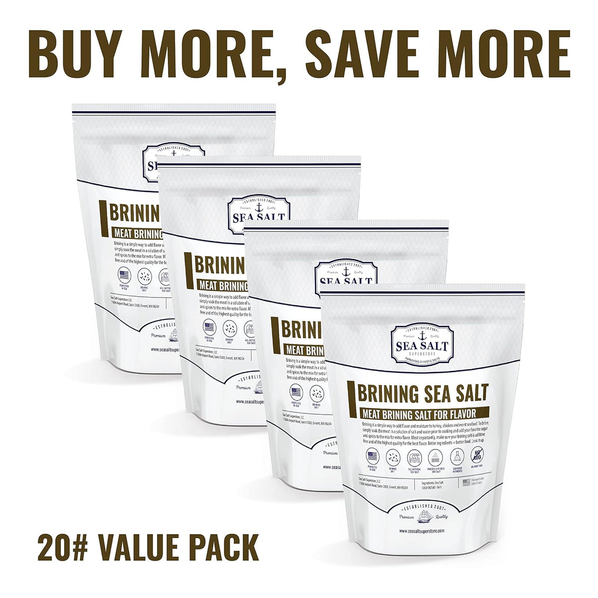 Brining & Curing Salt, Turkey Brine, Meat Curing, 5 lb