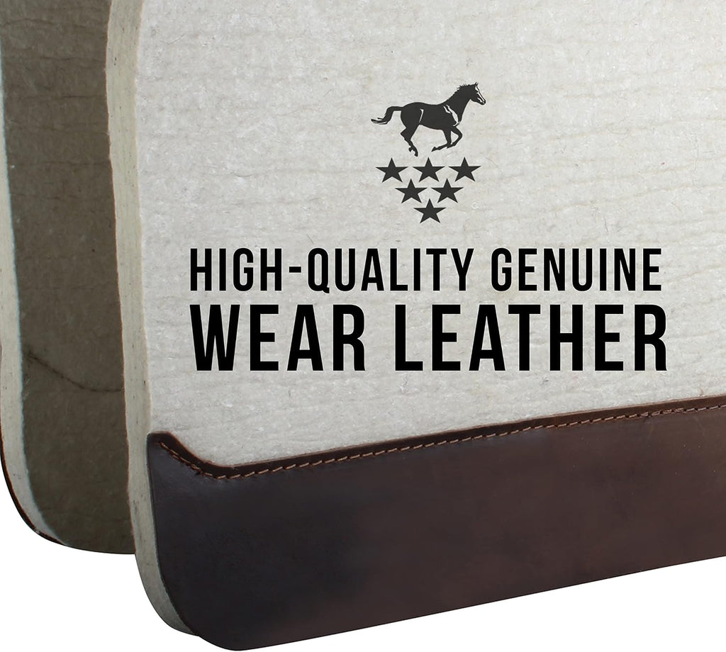 100% Steam-Pressed Wool Felt Western Saddle Pad