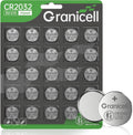 High Capacity CR2032 Lithium Battery (25-Pack) 2032 Lithium 3V Coin Battery for Child Safety, Suitable for Key Fobs