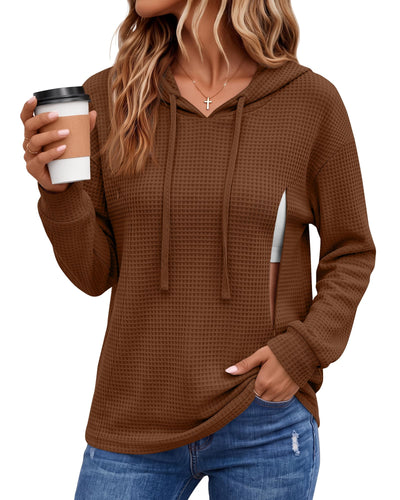Women's Nursing Hoodies with Hidden Zippers XL Caramel