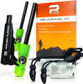 Rainier Rugged 5-in-1 Glow-in-The-Dark Fire Starters Kits with Compass, Signal Mirrors, Whistles -Magnesium Ferro