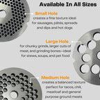 #32 Meat Grinder Plate. (#32 Hubbed 3/8")