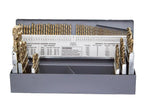 Drill America 115 Piece m35 Cobalt Drill Bit Set (1/16"-1/2", A-Z, #1-#60), DWDCO Series