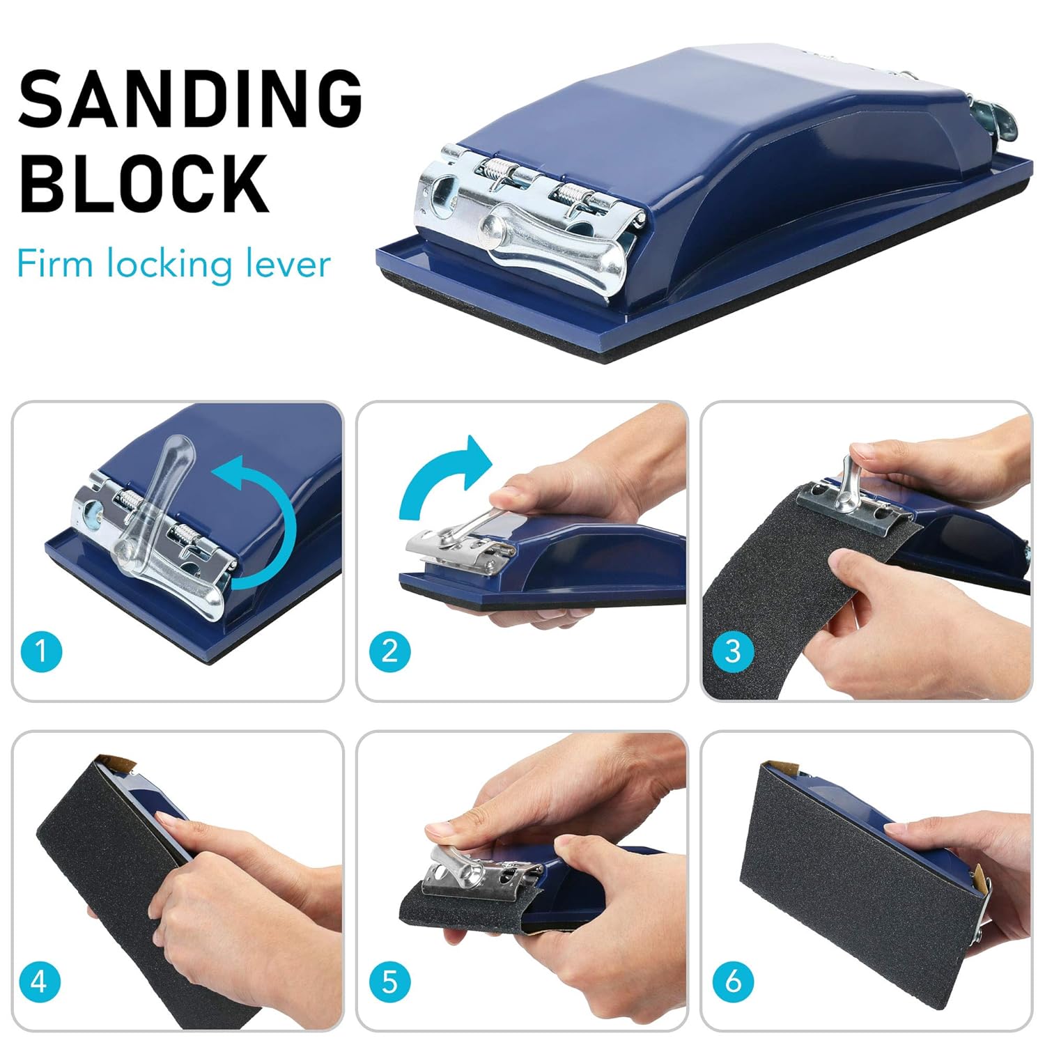 Sandpaper 60 to 5000 Grit, 108PCS, 9 x 3.6” Dry Wet Sand Paper with Sanding Block, Silicon Carbide Sanding Sheet