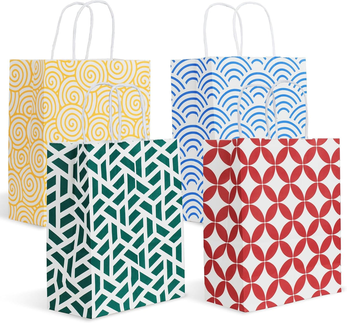 Assorted Color Paper Bag Set, 24pcs, 10.2 * 8.5 * 3.9 Inches