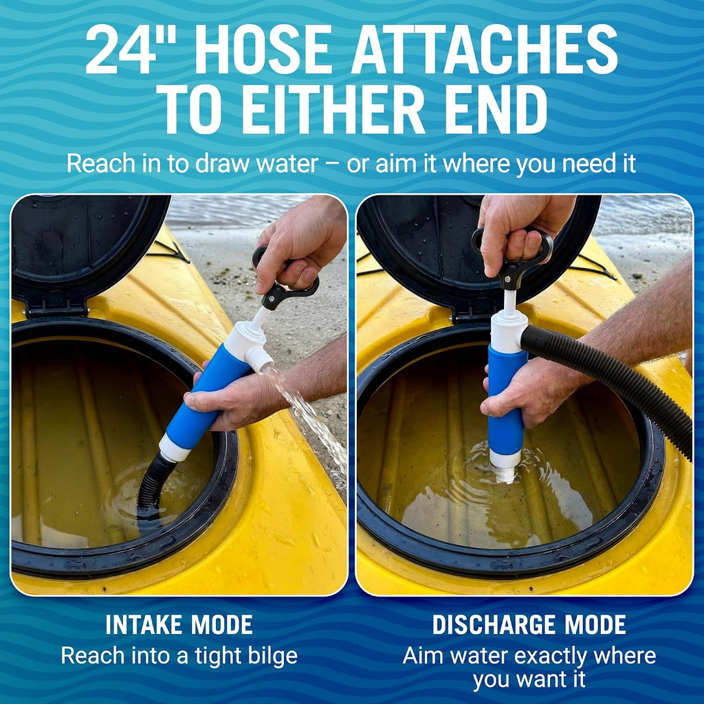 Manual Bilge Pump for Kayak Canoe Dinghy, Handheld Siphon Bailer