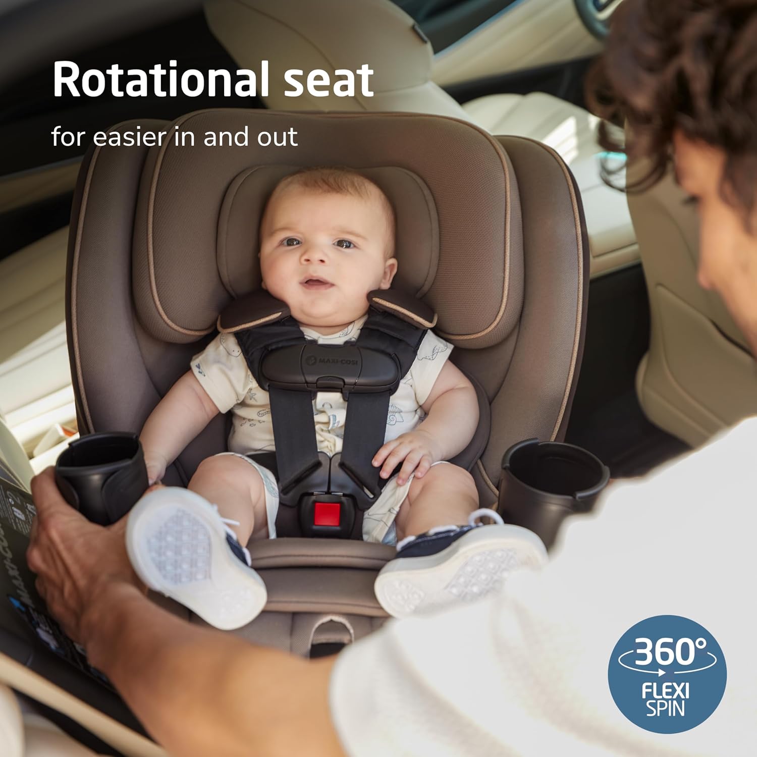 Andi 360 Rotating All-in-One Baby Convertible Car Seat, Rear-Facing, Forward Facing Car Seat, Infant Toddler Booster