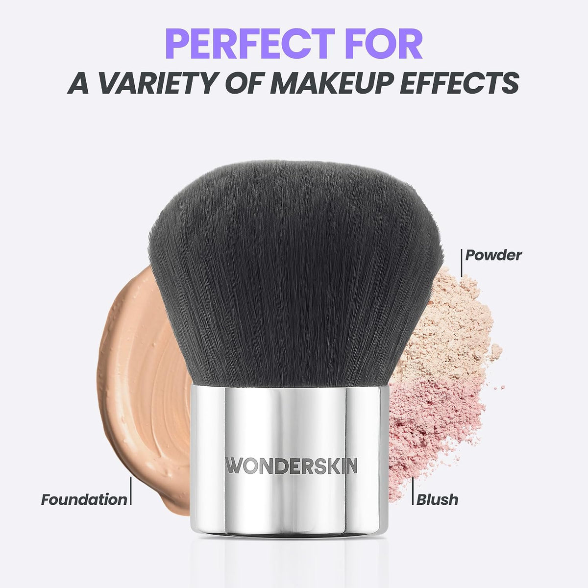Kabuki Brush - Round Top Brush for Liquid & Powder Makeup
