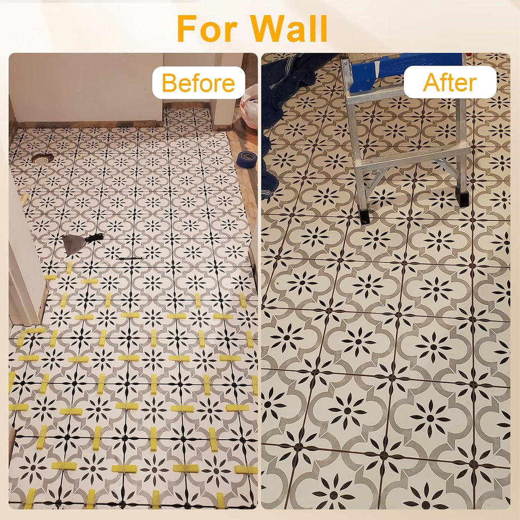 1/16 Inch Tile Leveling System, 300 tile Spacers and 100 Wedges