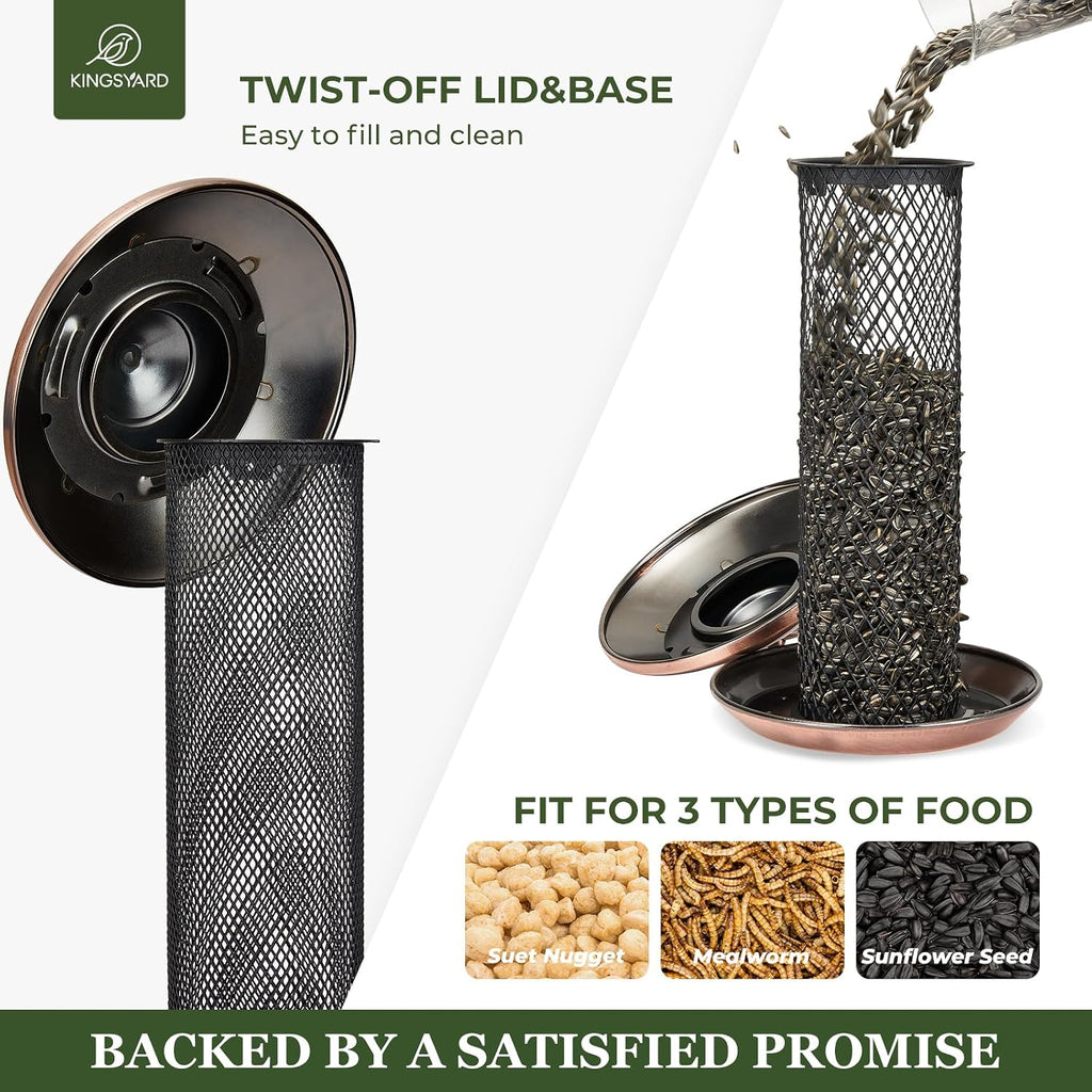 Wild Bird Feeders for Outdoors Hanging, All Metal