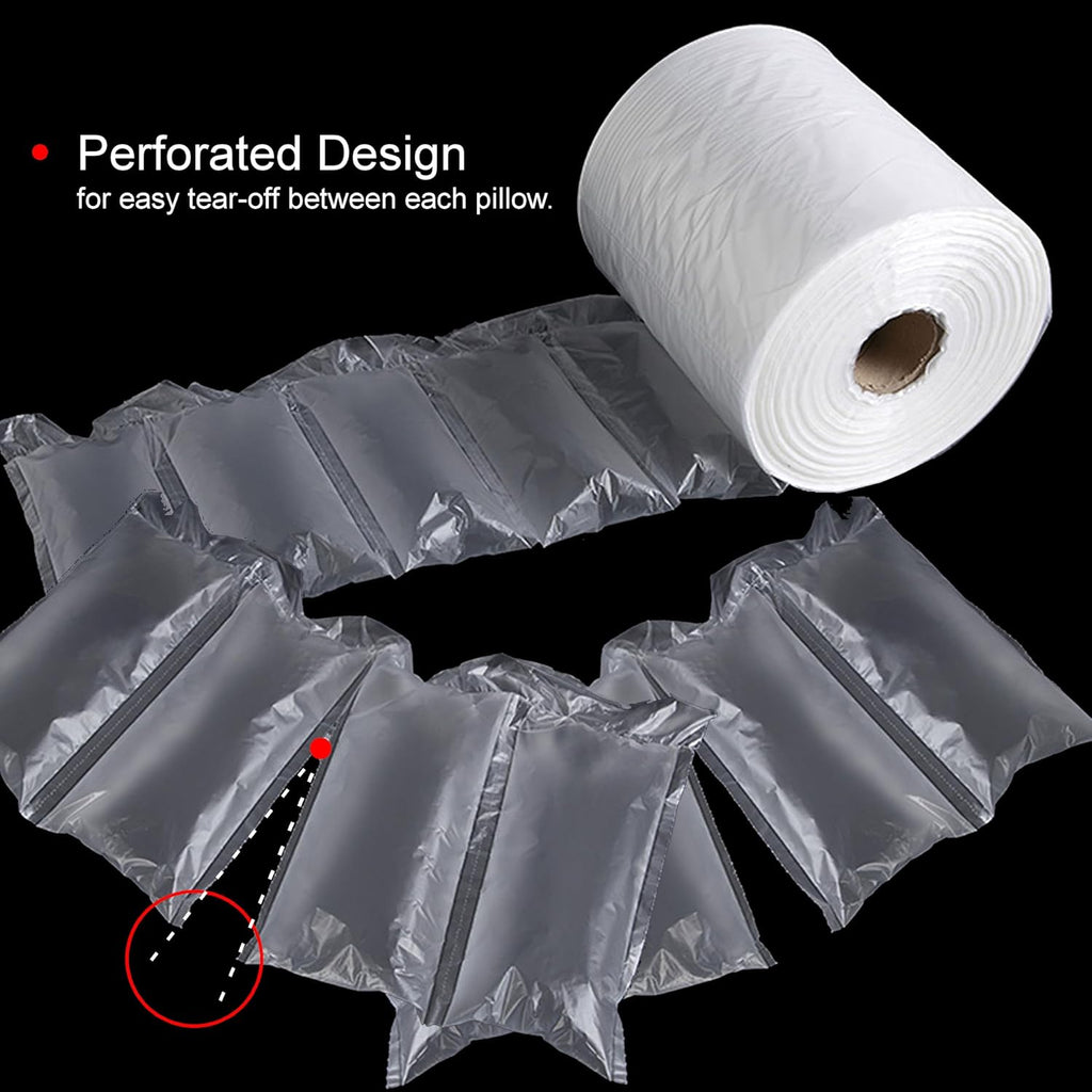 [2 ROLLS] Cycence Air Pillow Space Filler - 8" x 5" x 984 Ft/Roll - Air Pillow Space Filler for Shipping Packing