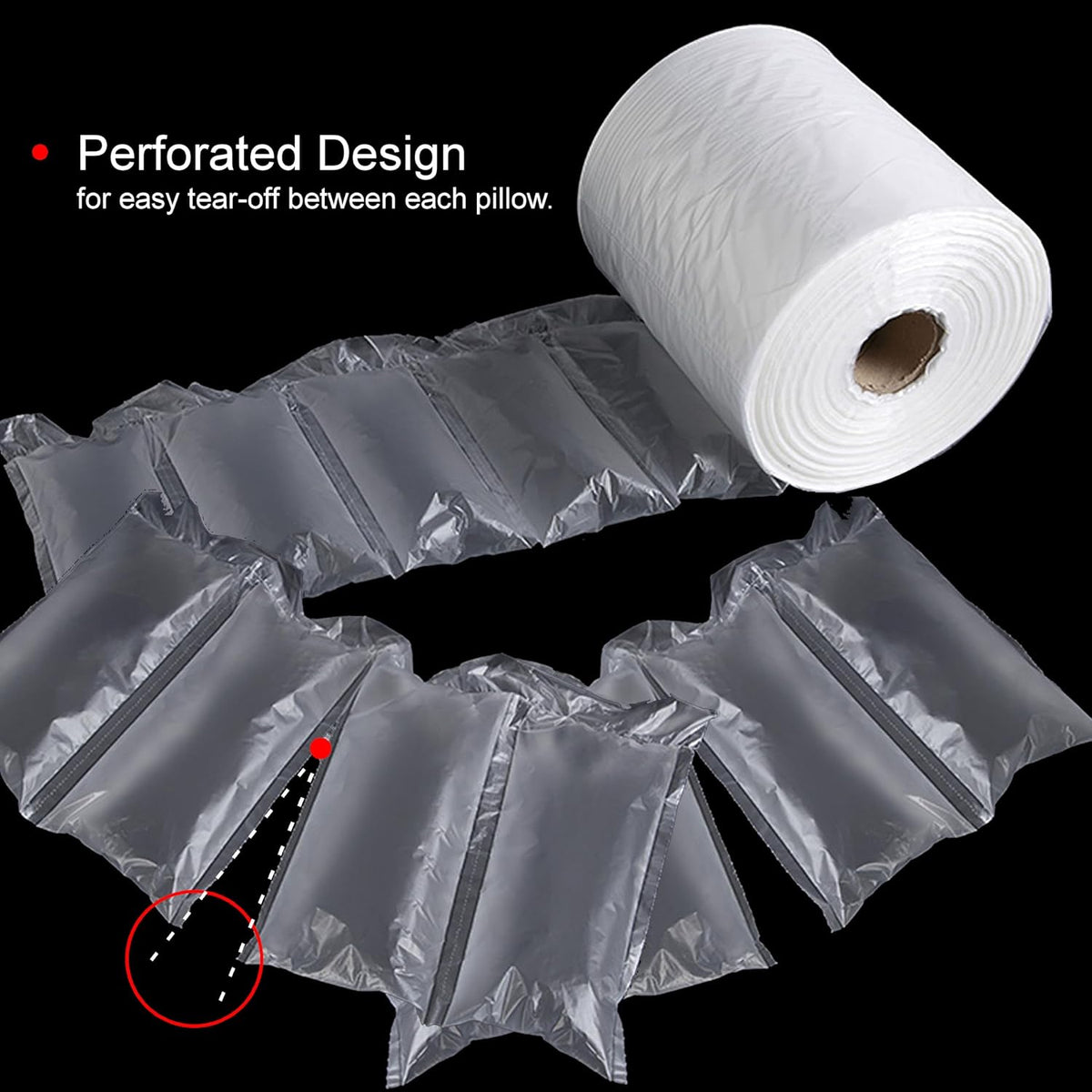 [2 ROLLS] Cycence Air Pillow Space Filler - 8" x 5" x 984 Ft/Roll - Air Pillow Space Filler for Shipping Packing