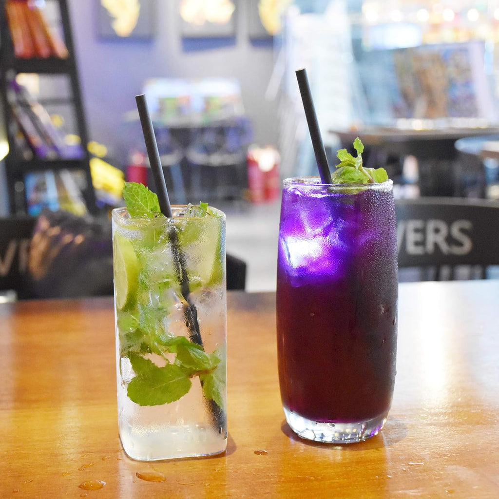 7.75" Black Paper Straws Drinking Cocktail Drink 250 ct Disposable