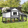 Mobile Chicken Coop for 2-4 Chickens with Wheels, Outdoor Hen House with Leak-Proof Tray, UV-Resistant Roof & Nesting
