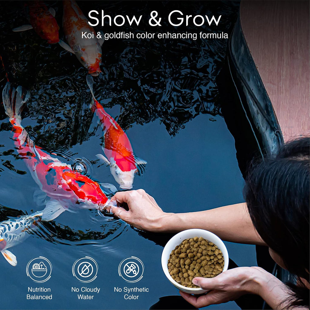 Big Kahuna Koi Fish Food for Ponds 45lbs - Koi Food for Pond Fish Food Pellets – 3/16-1/4 Floating Pond Pellet