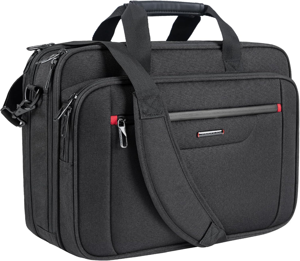 Laptop Briefcase Premium Laptop Case Fits Up to 17.3 Inch Business Shoulder Bag Laptop Expandable Water-Repellent