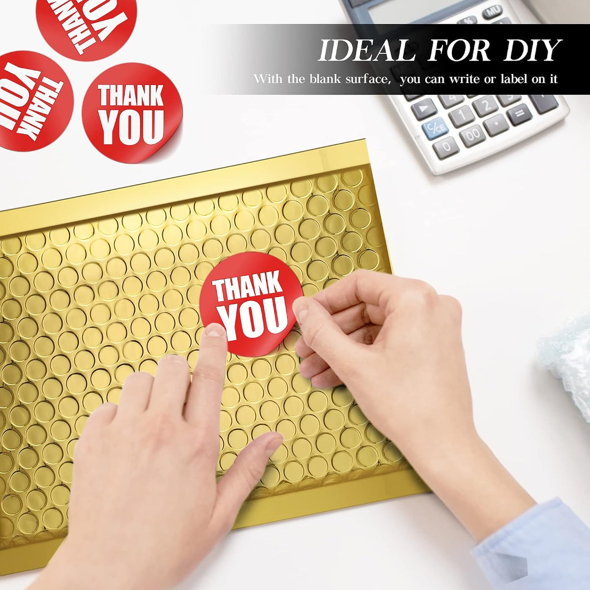 Gold Bubble Mailers 6x10 "50 Pack Durable Metallic Bubble Envelopes