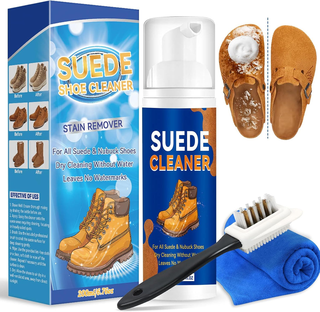 Suede Shoe Cleaner, Suede and Nubuck Cleaner Removes Dirt and Stains, Suede Shoe Cleaning Kit for Suede, Nubuck