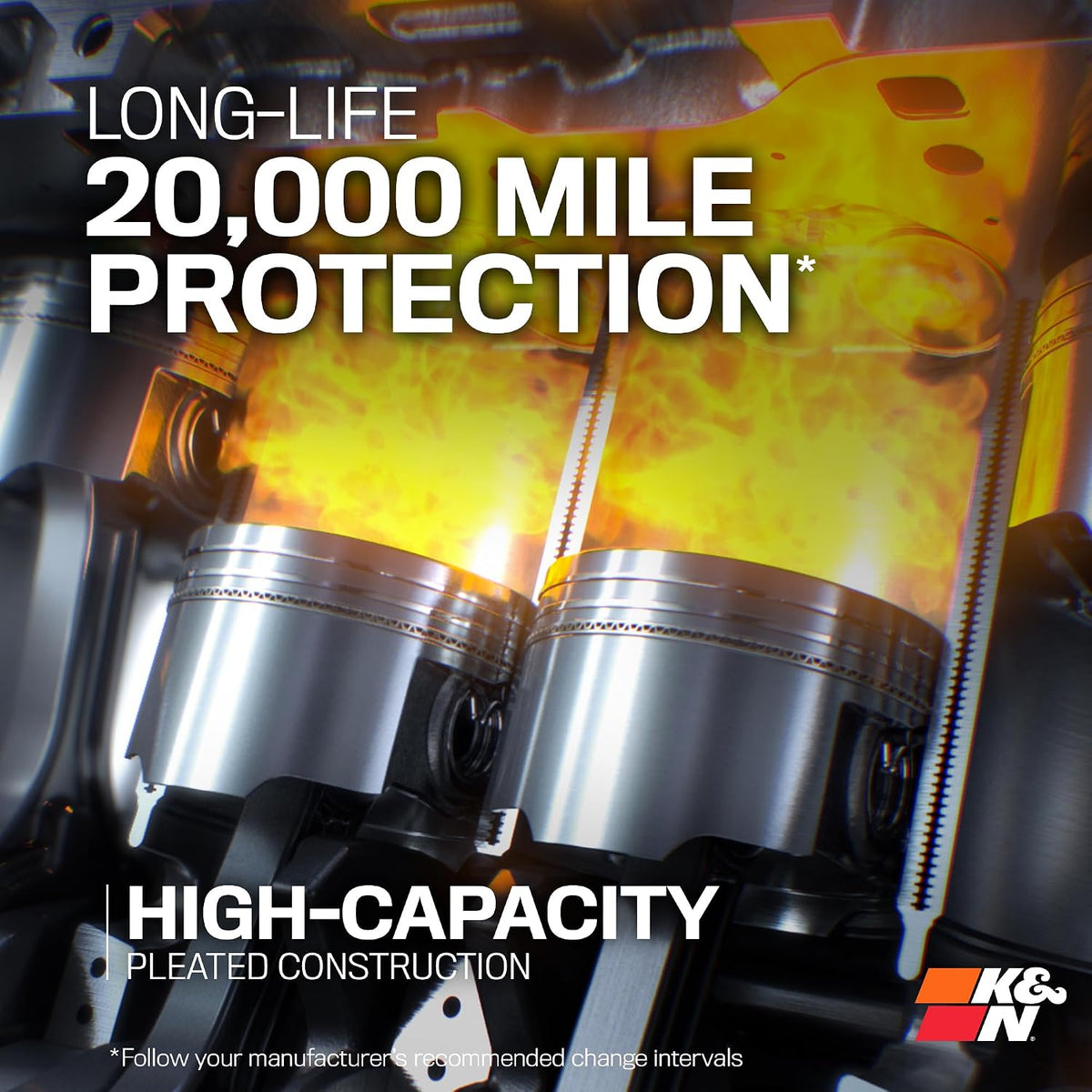 K&N Oil Filter: 20,000 Mile Engine Protection with Wrench Off Nut, HP-1003