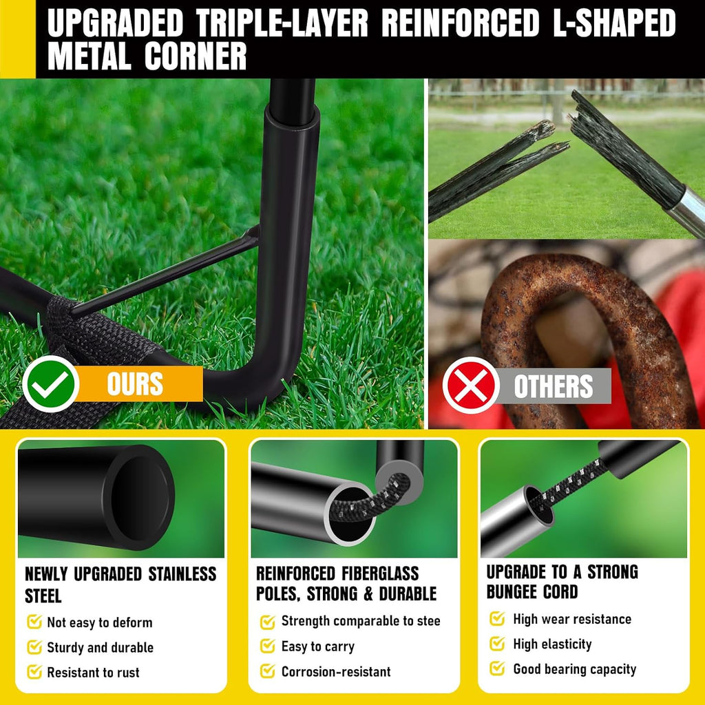 Soccer Goal, Kids Soccer Goals for Backyard Set, Pop Up Soccer Net | 2 Pack Portable Soccer Nets with Soccer Ball