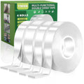 4 Rolls Double Sided Tape Heavy Duty, Nano Tape Double Sided Mounting Tape