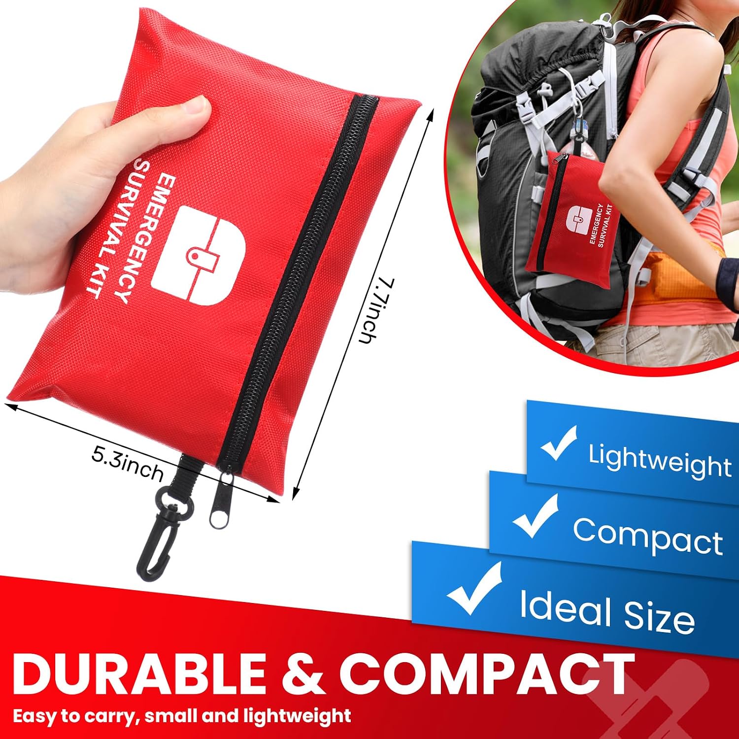 20 Bags Small First Aid Kits Bulk Mini Travel Size Emergency Individual Zipper Pouch Self Care Package Supplies for