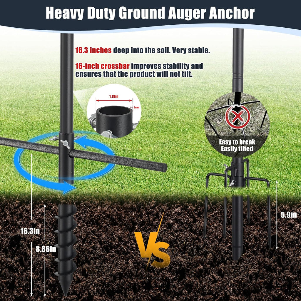 Bird House Pole, 60" Adjustable Bird Feeder Pole with Stand Stake, Heavy Duty 1.2 Inch Diameter Metal Bird Mounting