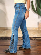 Mid Waist Bootcut Jeans for Women